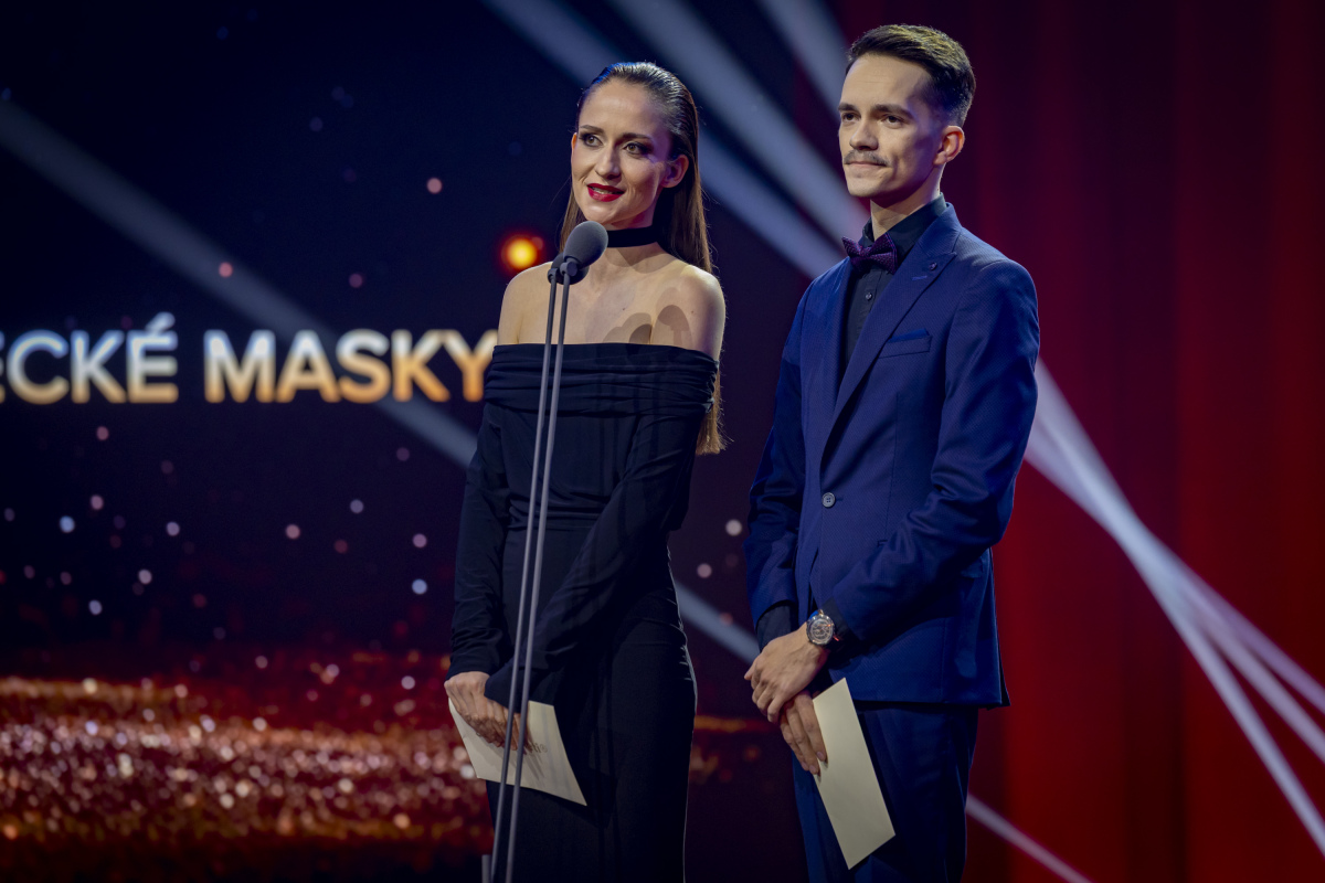 Herečka Eva Mores a jej kolega Lukáš Frlajs. 