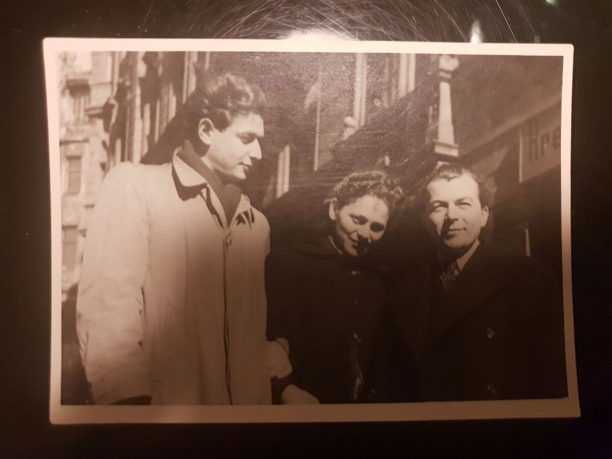 Ladislav Grosman a jeho manzelka s Lustigom