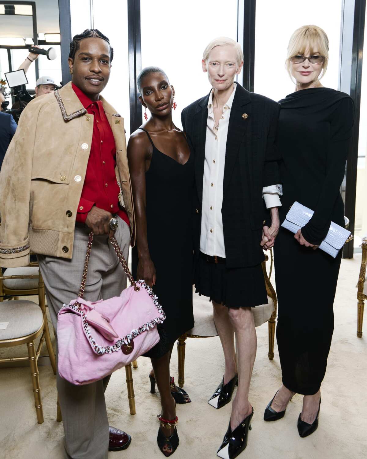 Zľava: ASAP Rocky, Micaela Coel, Tilda Swinton a Nicole Kidman. 