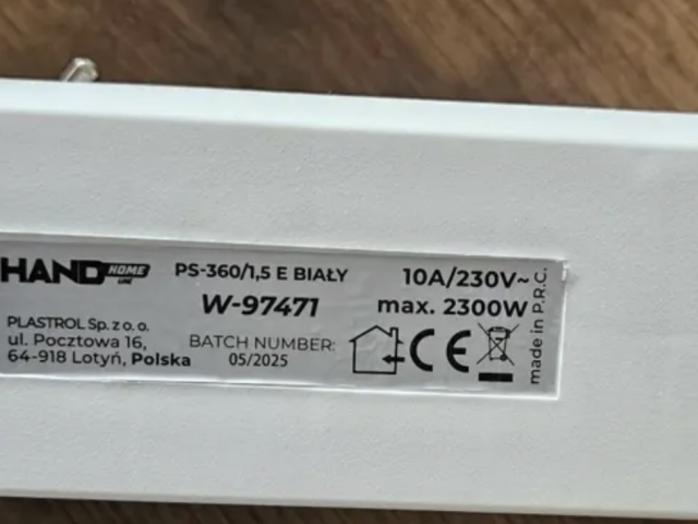 Predlžovací prívod zn. PLASTROL, model/typ PS-360/1,5 E / W-97471